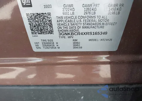 2024 Chevrolet Blazer Fwd 2Lt z USA, uszkodzony, nr VIN 3GNKBCR4XRS165349